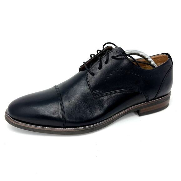 Florsheim Comfortech Black Oxford Derby shoes Men 11M FlexSole Ortholite Leather Florsheim Comfortech Oxford Dress Shoes Size 13 EEE Extra  main image 2